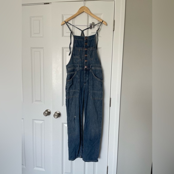 Pilcro and the Letterpress |  Blue Painters Denim Overalls - Picture 3 of 10